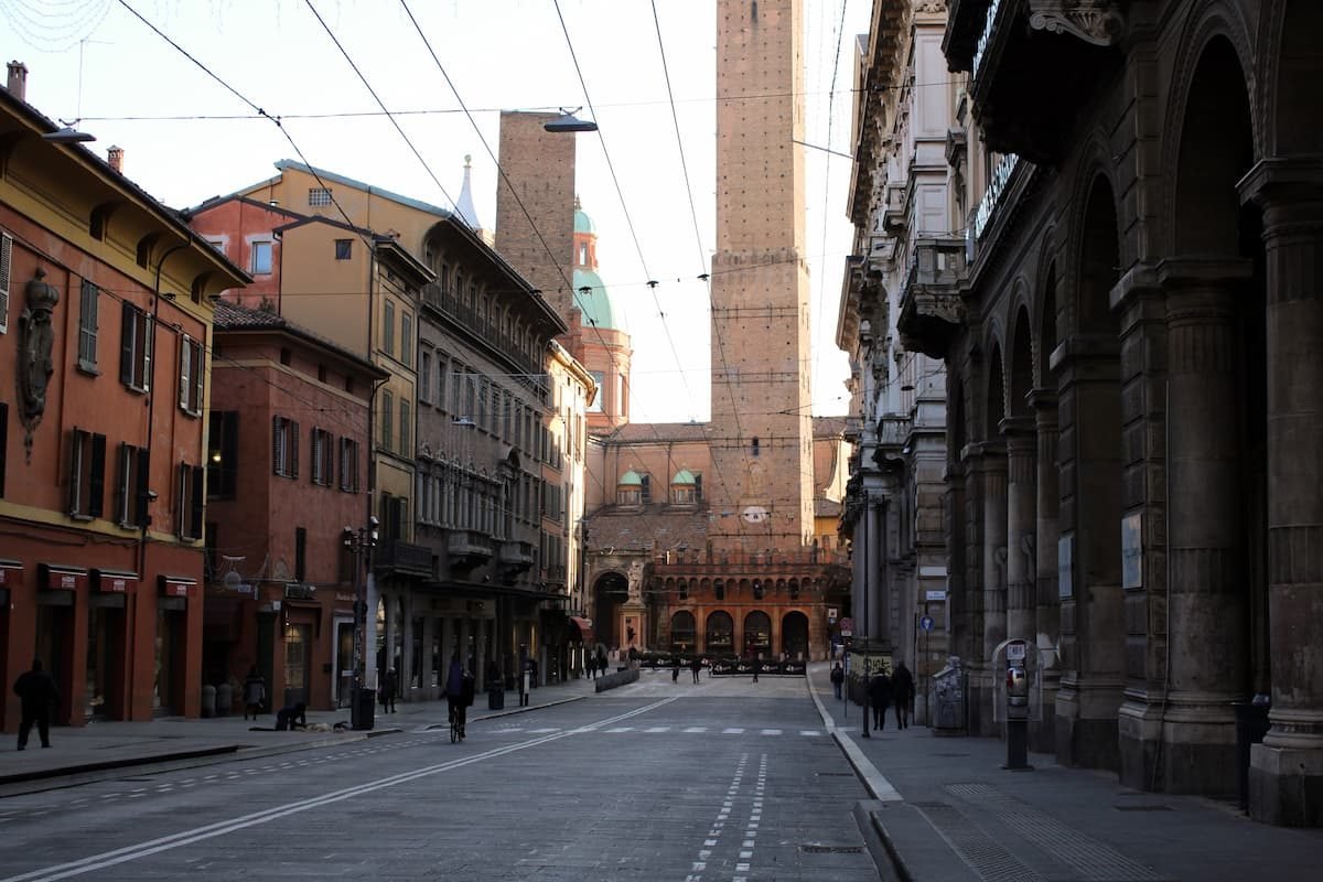 bologna altstadt die zwei Türme in Bologna
