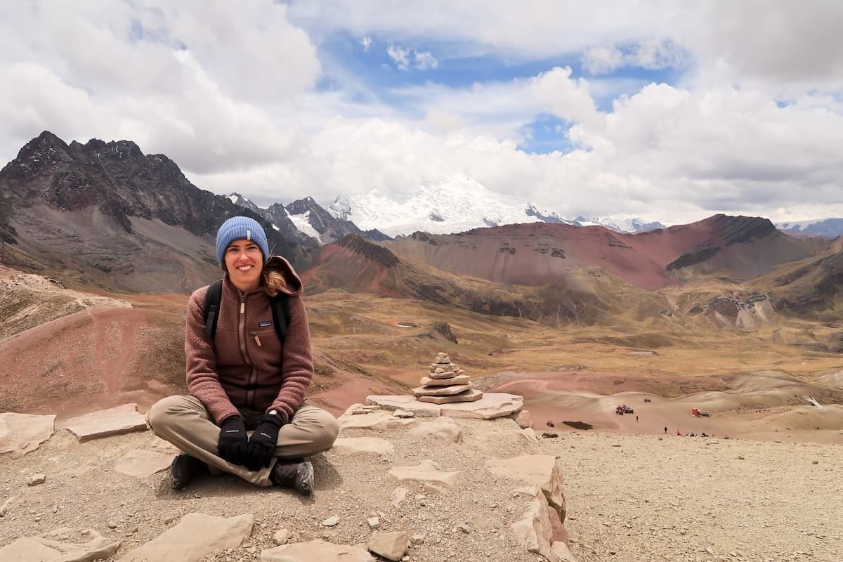 nevado ausangate peru Foto mit dem wolkenverhangenen Nevado Ausangate im Hintergrund