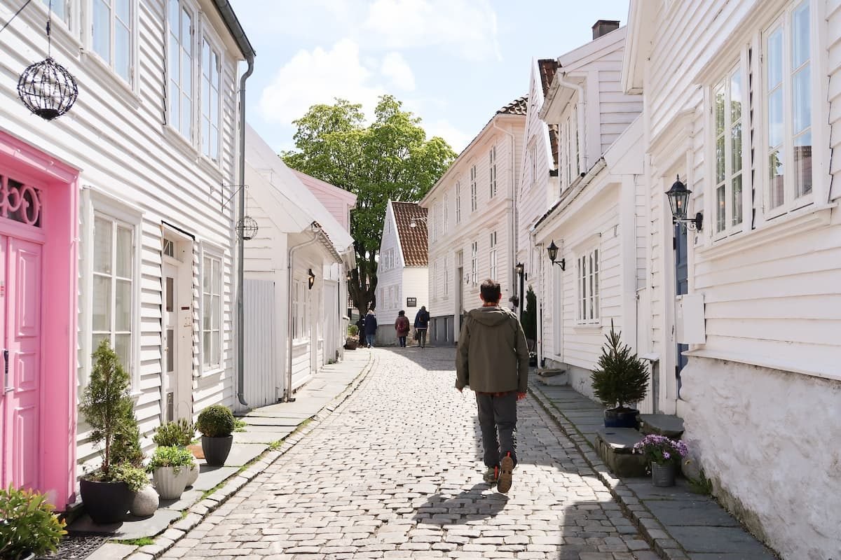 Stavanger Südnorwegen weißes Viertel